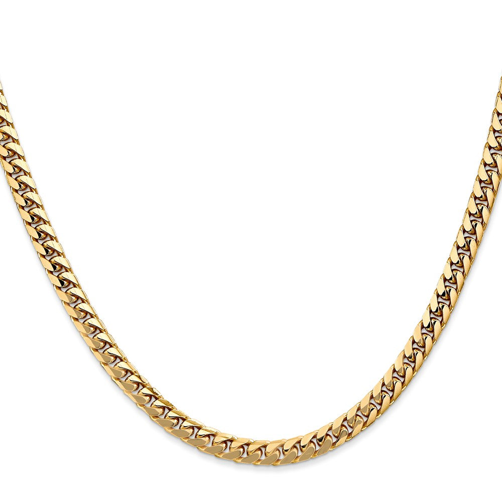 14K 22 inch 4.3mm Solid Miami Cuban Link with Lobster Clasp Chain