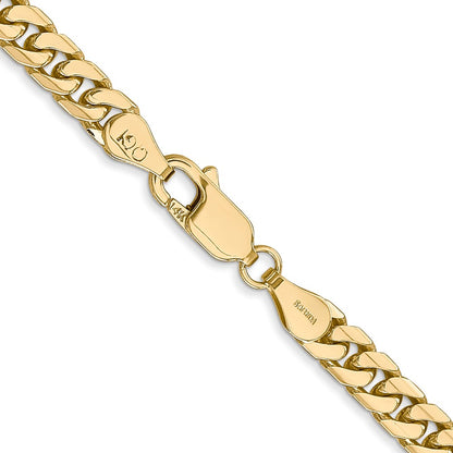 14K 20 inch 4.3mm Solid Miami Cuban Link with Lobster Clasp Chain