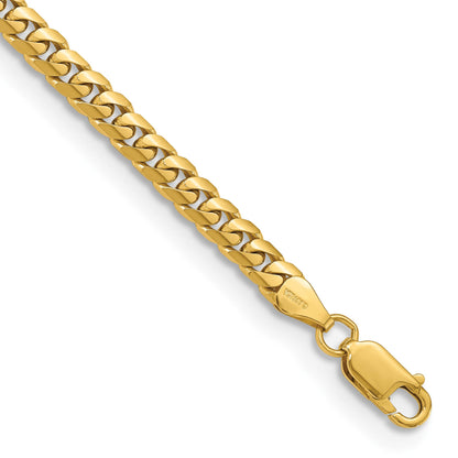 14K 8 inch 5mm Solid Miami Cuban Link with Lobster Clasp Bracelet