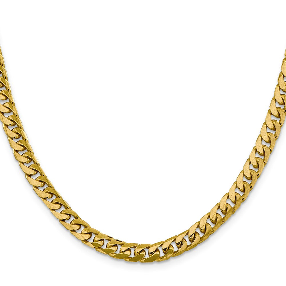 14K 28 inch 6.25mm Solid Miami Cuban Link with Lobster Clasp Chain