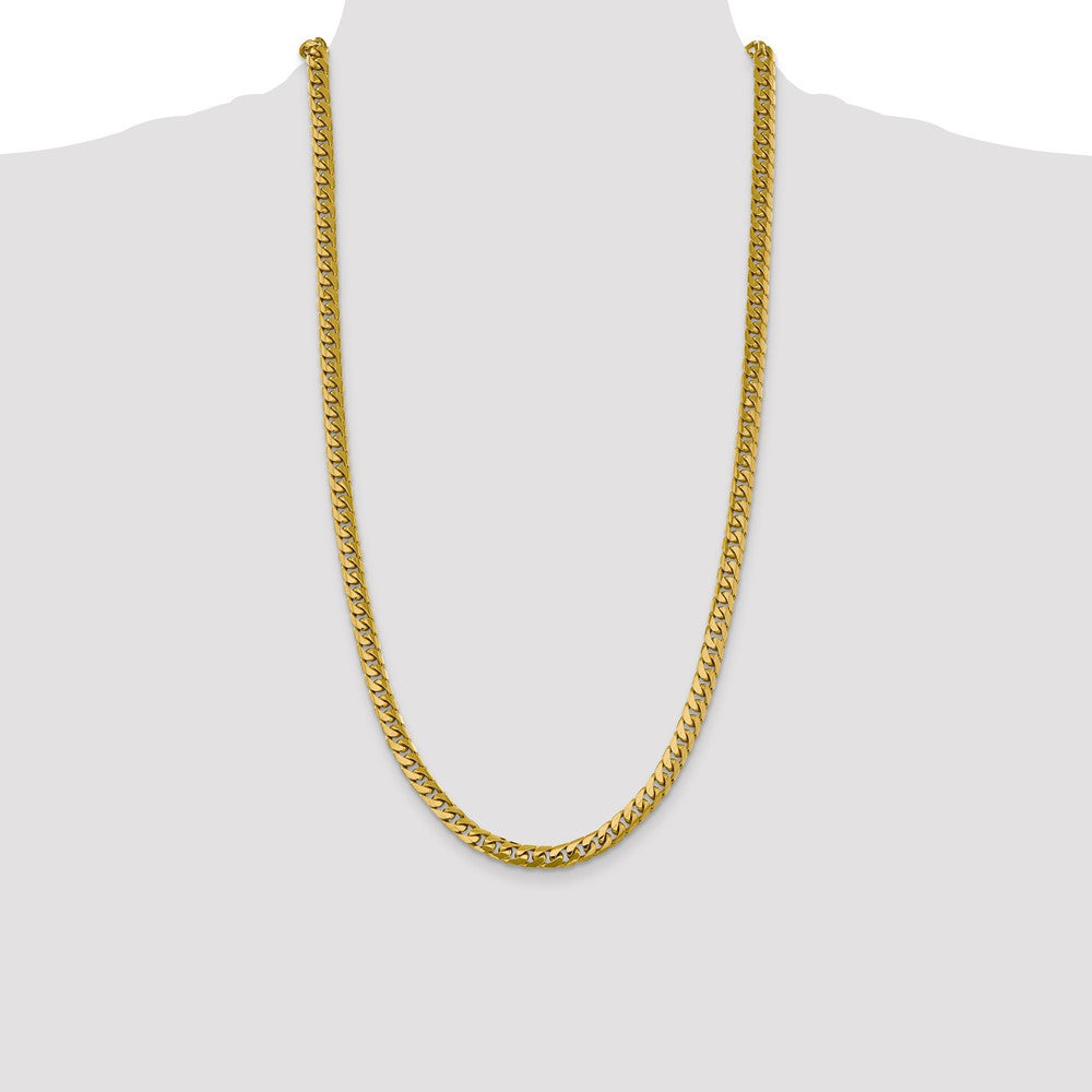 14K 28 inch 6.25mm Solid Miami Cuban Link with Lobster Clasp Chain