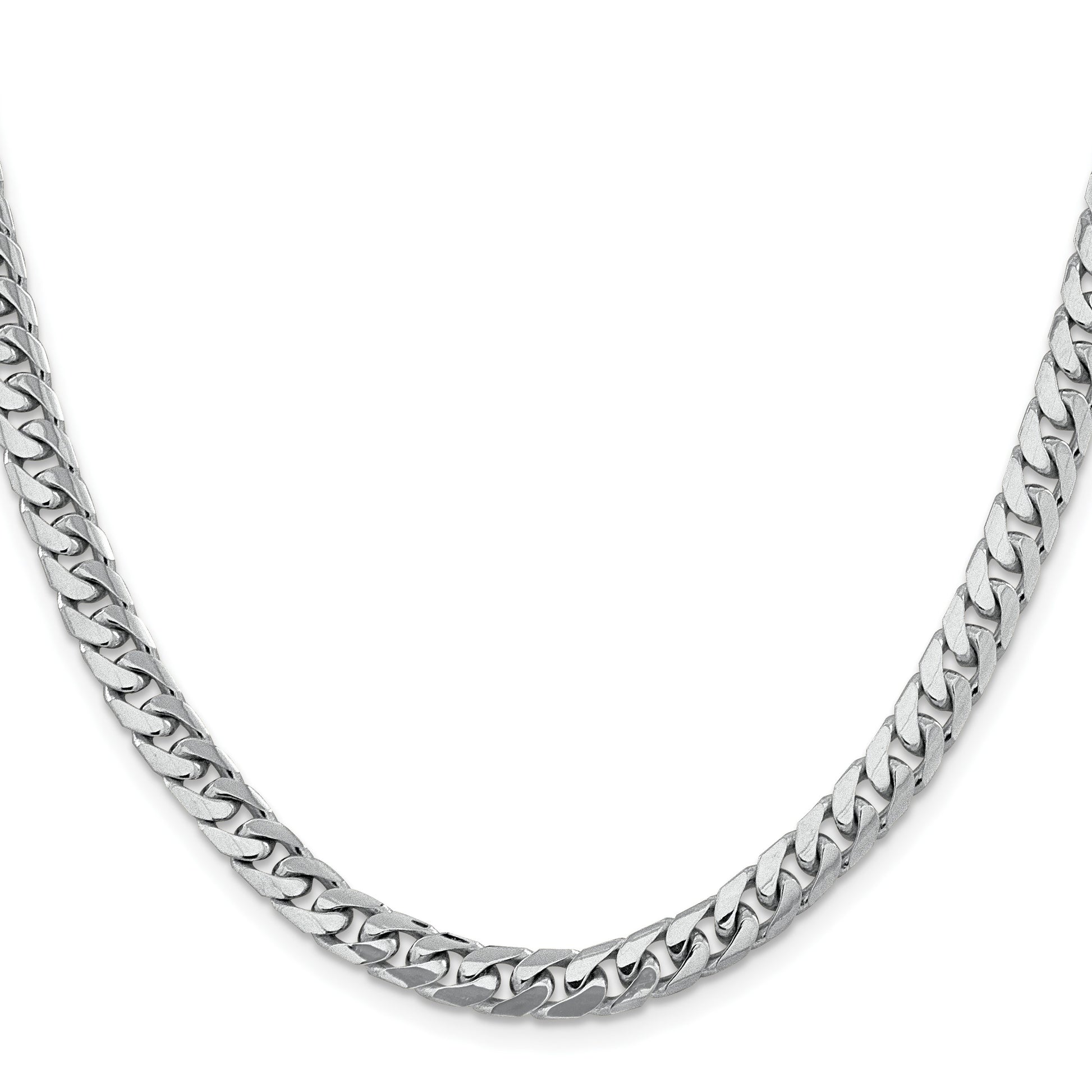 14k White Gold 6.25mm Solid Miami Cuban Chain