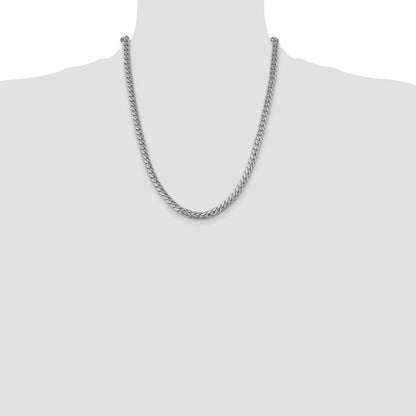 14k White Gold 6.25mm Solid Miami Cuban Chain