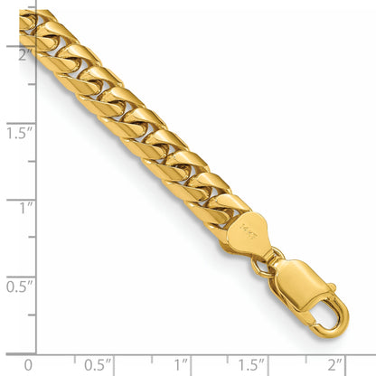 14K 8.5 inch 6.75mm Solid Miami Cuban Link with Lobster Clasp Bracelet