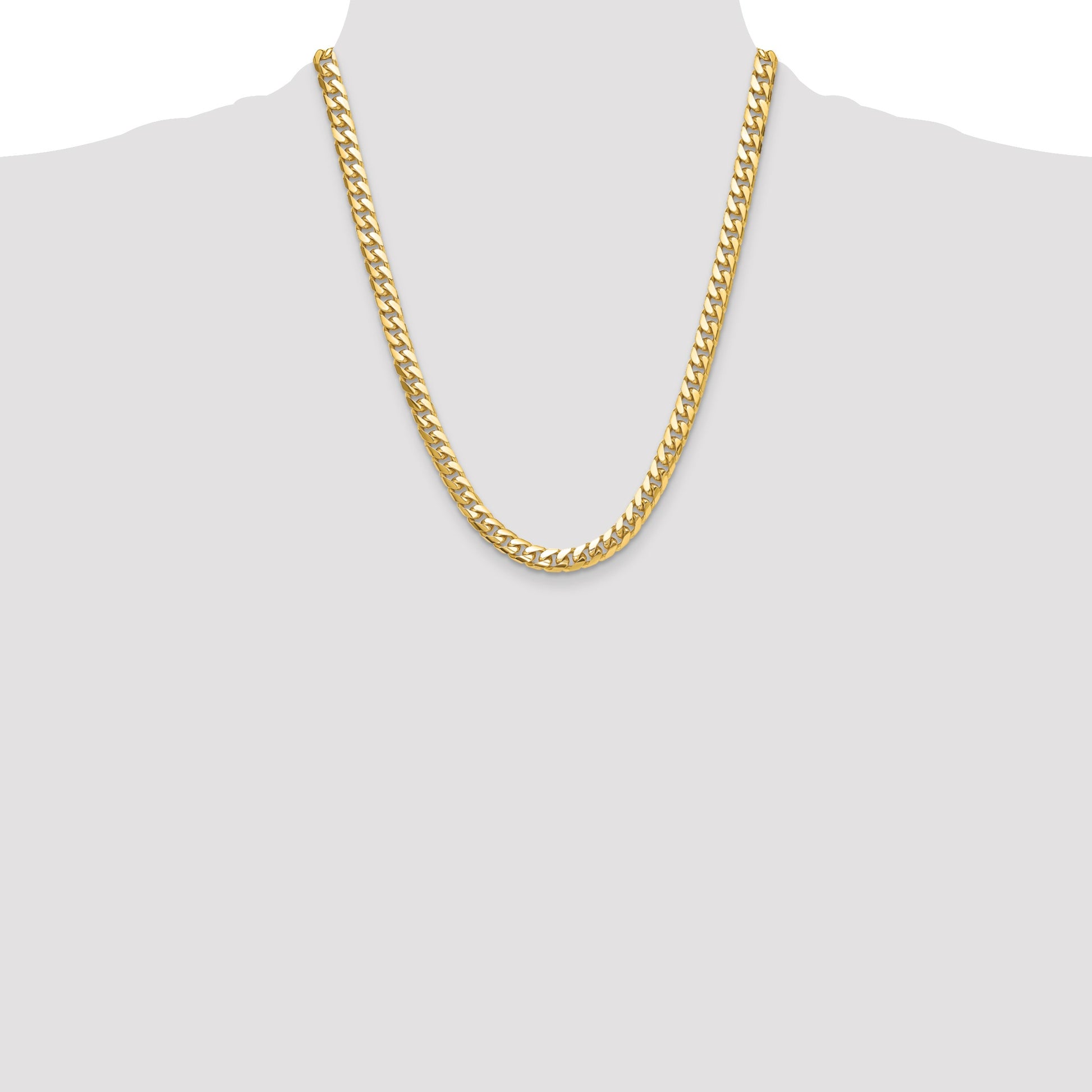 14k 8mm Solid Miami Cuban Chain