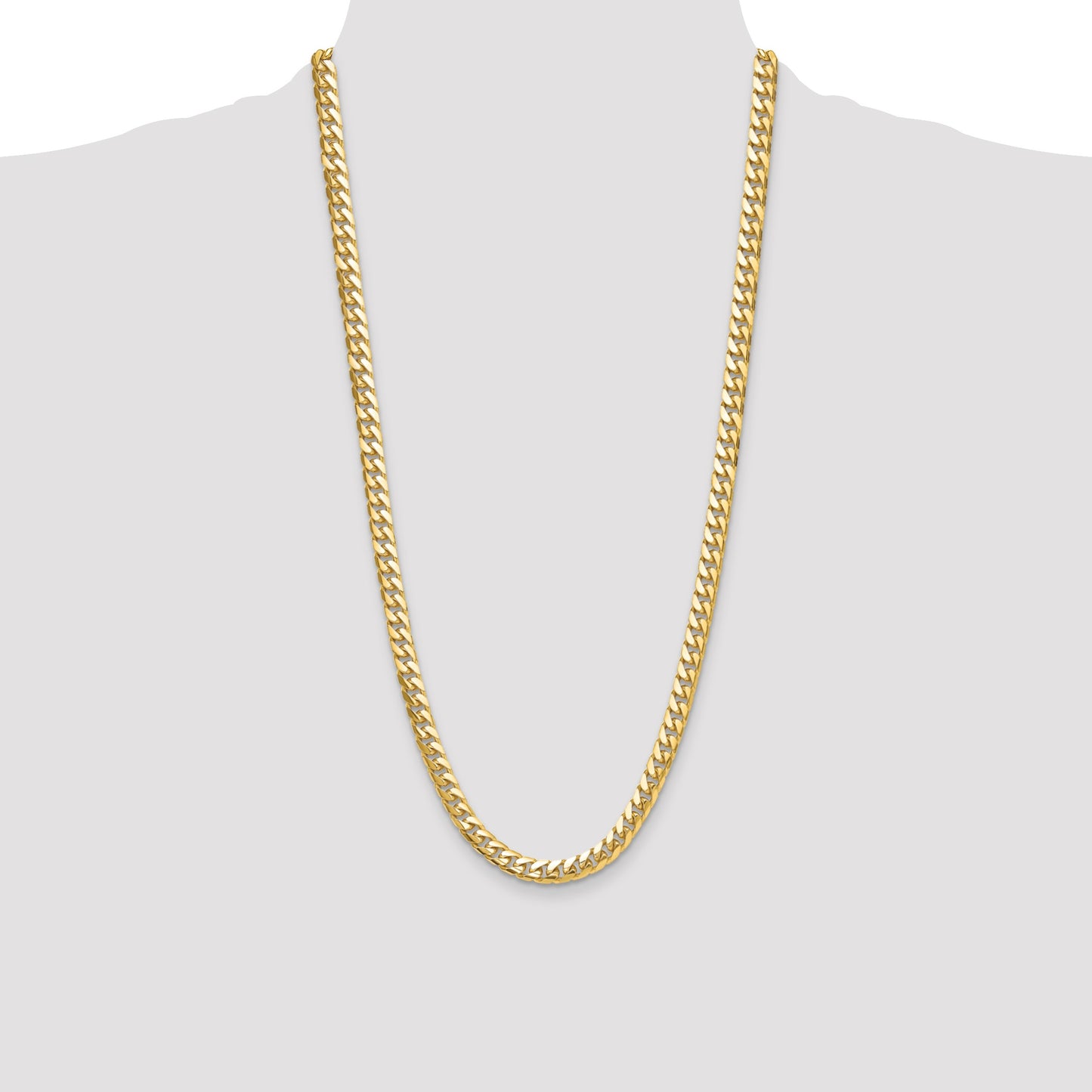 14k 8mm Solid Miami Cuban Chain