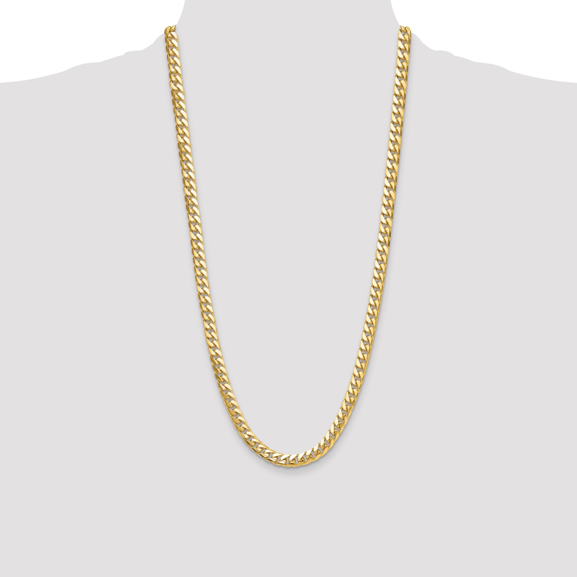 14k 8mm Solid Miami Cuban Chain