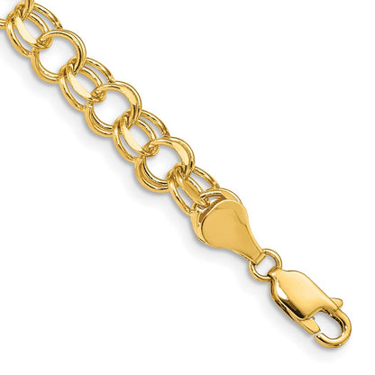 14k Double Link Charm Bracelet