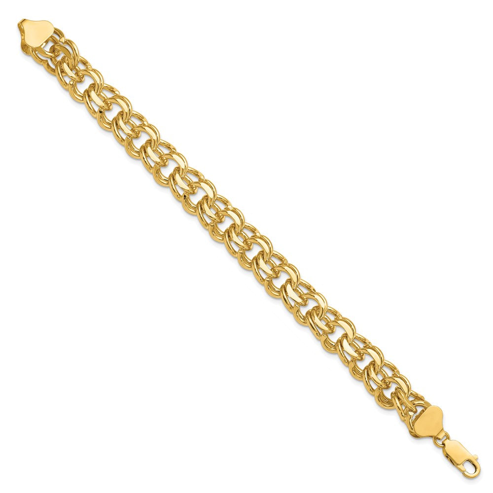 14k Double Link Charm Bracelet