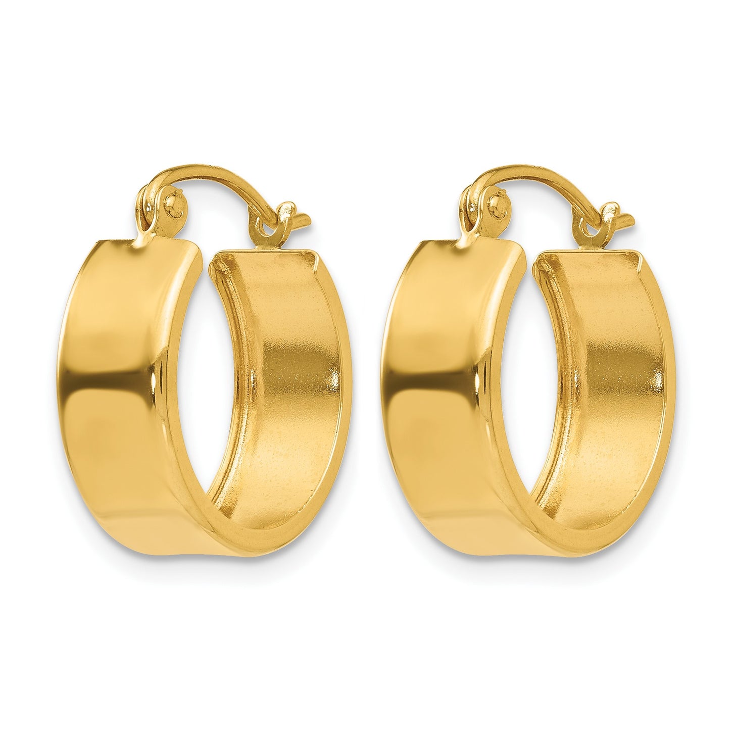 14K 5.75x17mm Polished Hoop Earrings