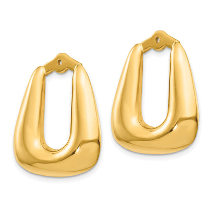 14k Polished Square Hoop Earring Jackets