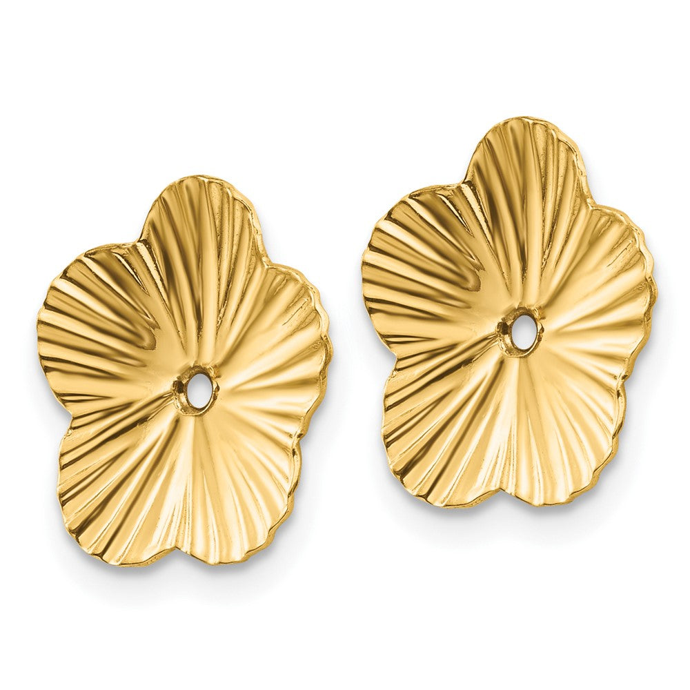 14k Polished Fancy Earring Jackets