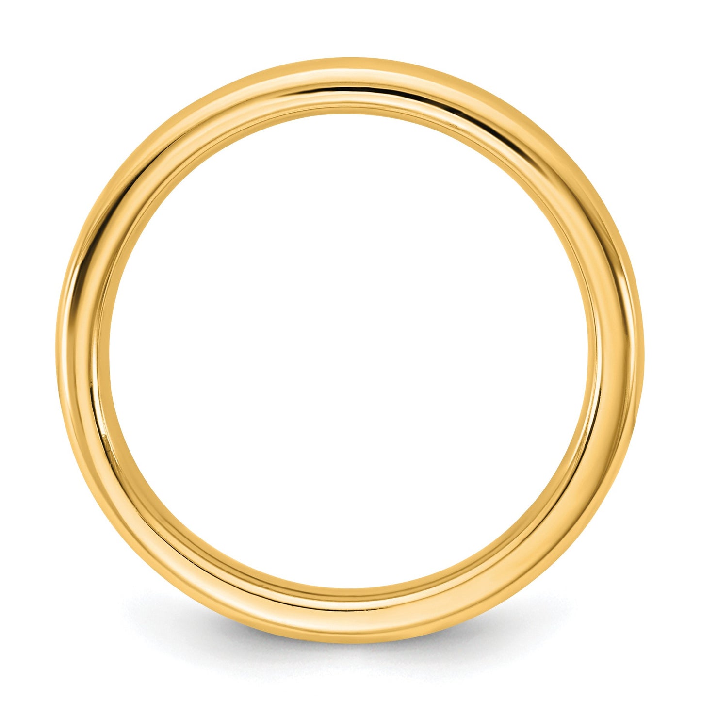 14KY 3mm European Comfort Fit Band Size 7