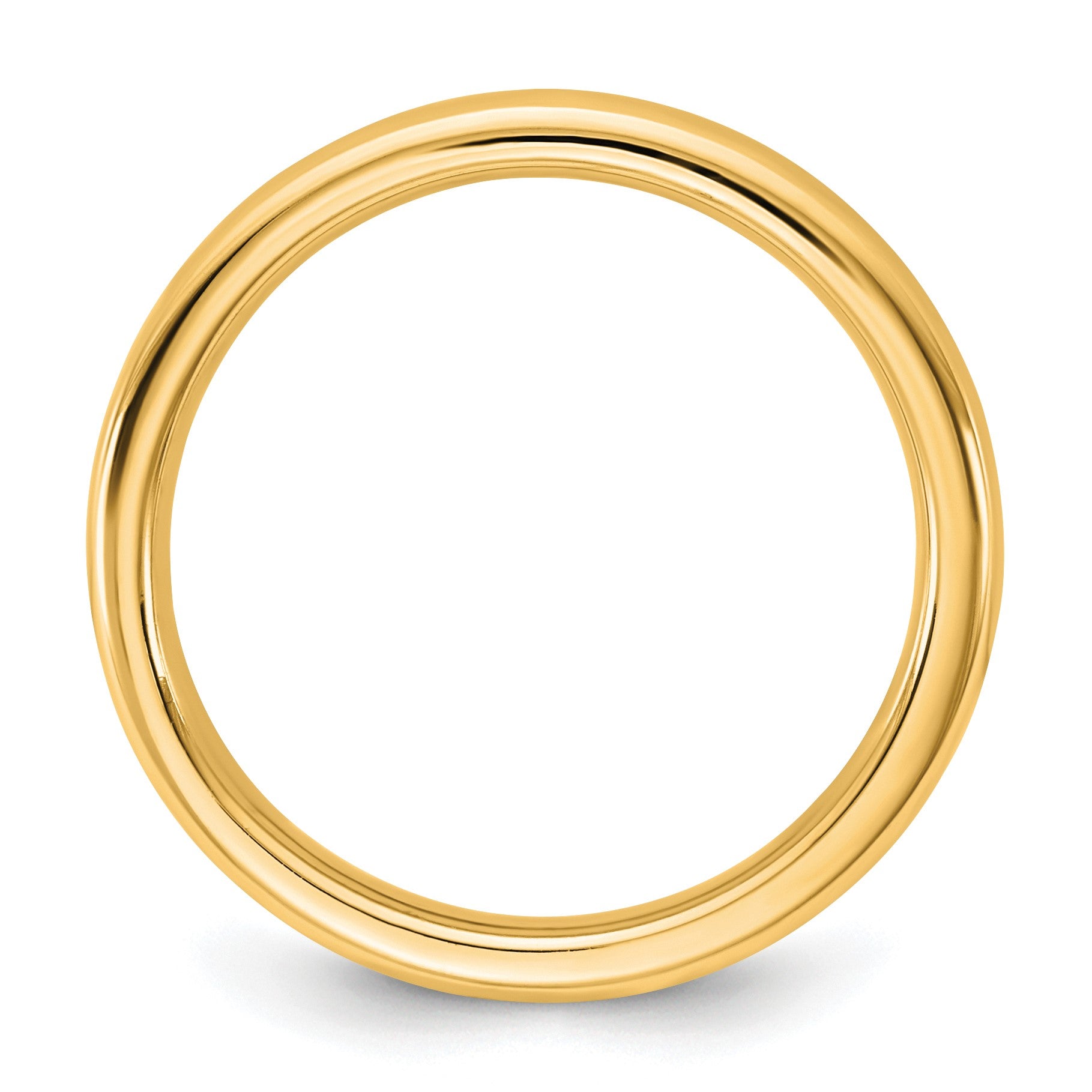 14KY 3mm European Comfort Fit Band Size 7
