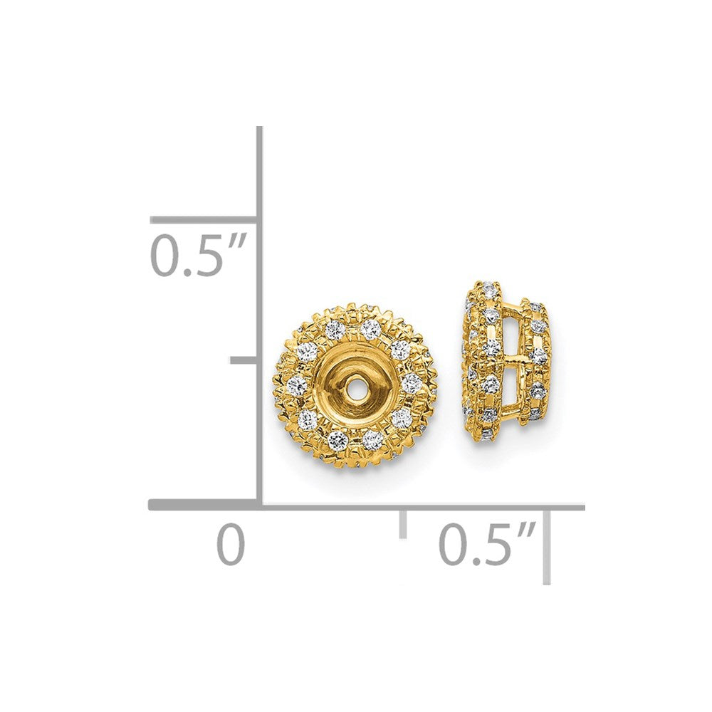 14k 1/5ct Diamond Earring Jackets