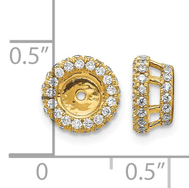 14k 5/8 carat Diamond Circle Earring Jackets