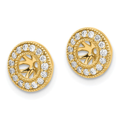 14k 1/4ct Diamond Earring Jackets