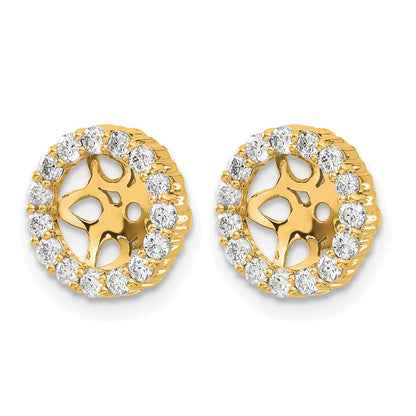 14k 1/2 carat Diamond Circle Earring Jackets