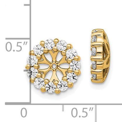14k 1 carat Diamond Circle Earring Jackets