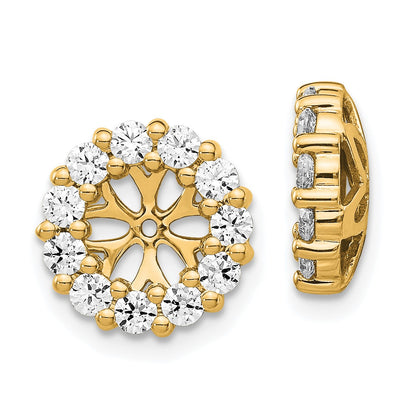 14k 1 carat Diamond Circle Earring Jackets