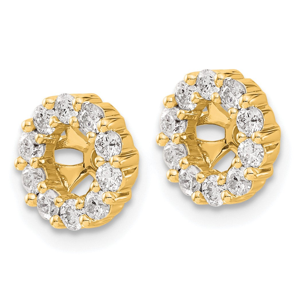 14k 5/8 carat Diamond Circle Earring Jackets