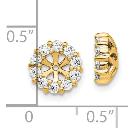 14k 5/8 carat Diamond Circle Earring Jackets