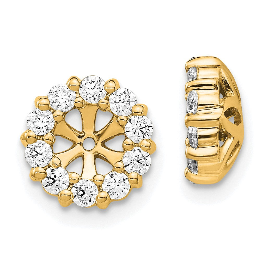 14k 5/8 carat Diamond Circle Earring Jackets
