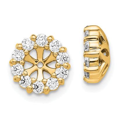 14k 5/8 carat Diamond Circle Earring Jackets