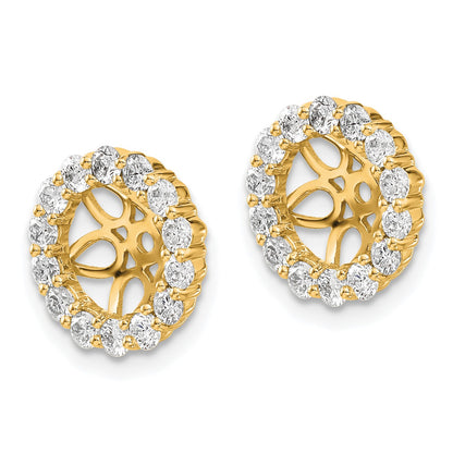 14k 1 carat Diamond Circle Earring Jackets