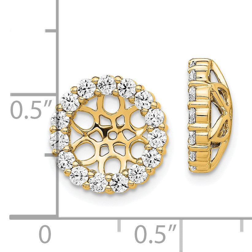 14k 1.05 carat Diamond Circle Earring Jackets