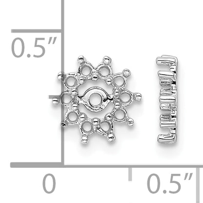 14k White Gold Fancy Diamond Earring Jacket Mountings