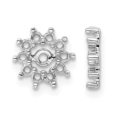 14k White Gold Fancy Diamond Earring Jacket Mountings