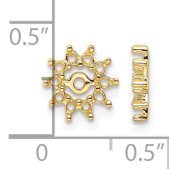 14k Fancy Diamond Earring Jacket Mountings