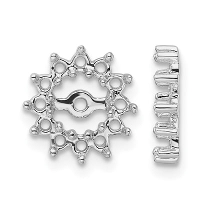 14k White Gold Fancy Diamond Earring Jacket Mountings