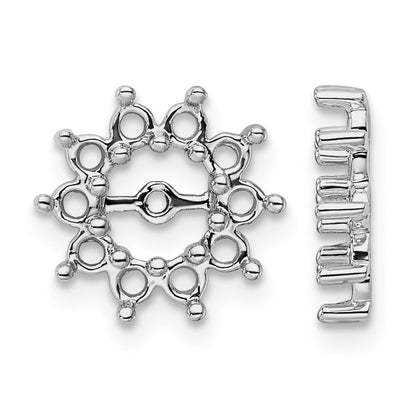 14k White Gold Fancy Diamond Earring Jacket Mountings