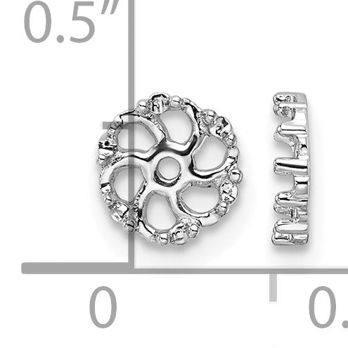 14k White Gold Diamond Earring Jacket Mountings