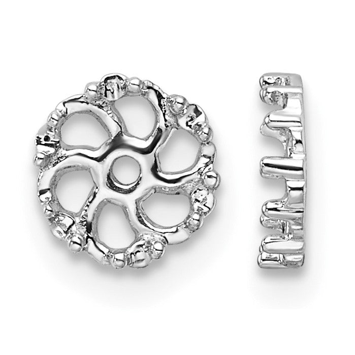 14k White Gold Diamond Earring Jacket Mountings