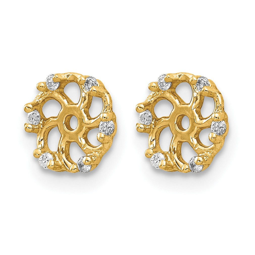 14k 1/20 carat AA Diamond Earring Jackets