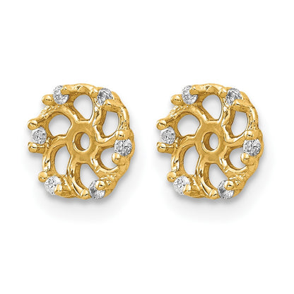14k 1/20 carat AA Diamond Earring Jackets