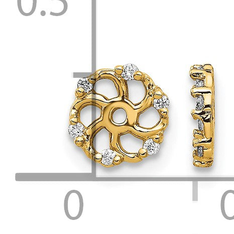 14k 1/20 carat AA Diamond Earring Jackets