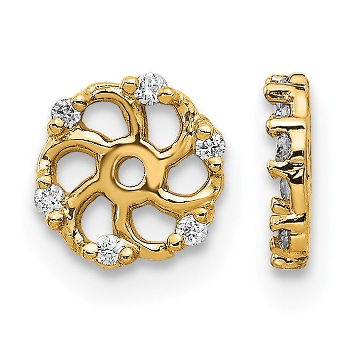 14k 1/20 carat AA Diamond Earring Jackets