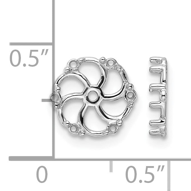 14k White Gold Diamond Earring Jacket Mountings