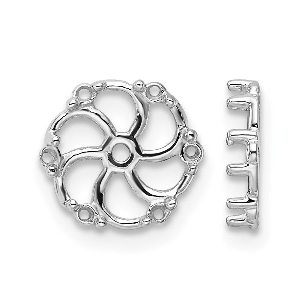 14k White Gold Diamond Earring Jacket Mountings