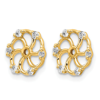 14k 1/5 carat AA Diamond Earring Jackets