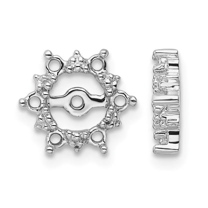 14k White Gold Fancy Diamond Earring Jacket Mountings