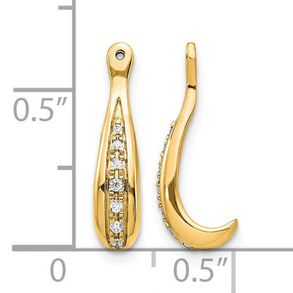14K 1/20 carat Diamond Earring Jackets