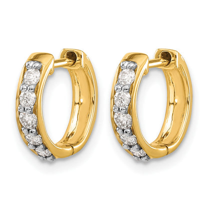14k 1/3 carat Diamond Hinged Hoop Earrings