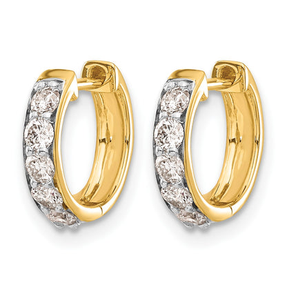 14k 1/2 carat Diamond Hinged Hoop Earrings