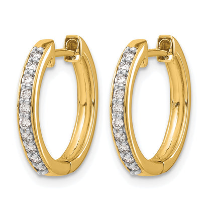 14k 1/4 carat Diamond Hinged Hoop Earrings