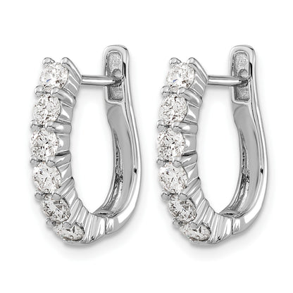 14k White Gold (Holds 12-2.8mm Round) Hinged Hoop Earring Mtgs Only, No dias.